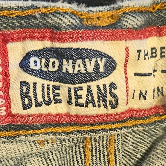 Old Navy Womens Blue Denim Straight Leg Jeans Size 12 Short - Picture 4 of 10